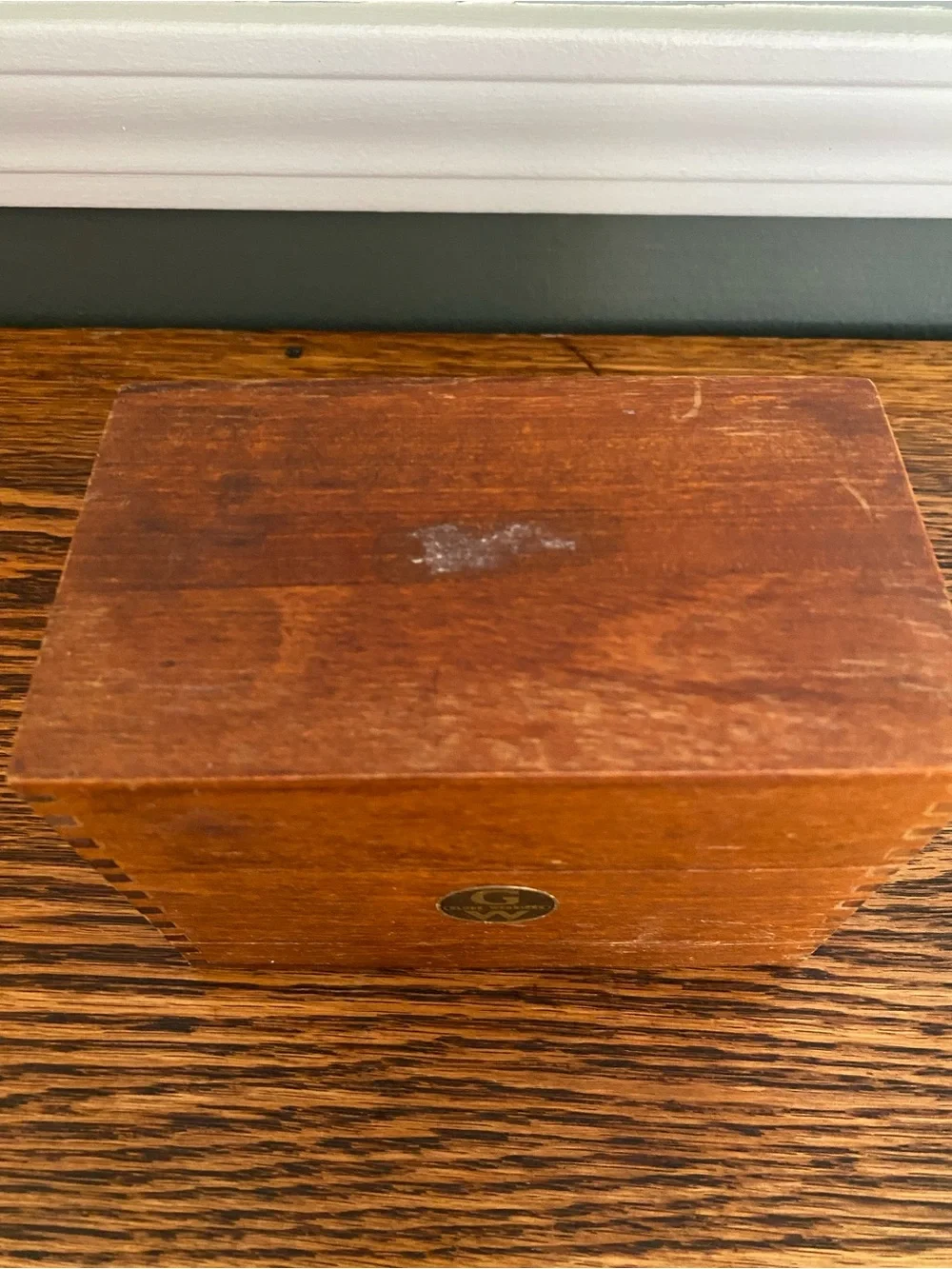 Vintage Globe Wernicke Wood Recipe Box, File Box, Card Box - Farmhouse Kitchen